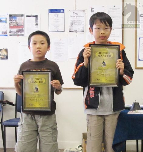 Alphaeus Ang and William Zhang win Chess Power Junior Master™ titles