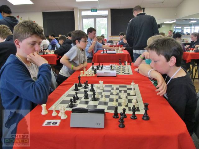 Tense moments in Liam Hasse vs Oscar Sheppard-Morrison. The game ended in a draw