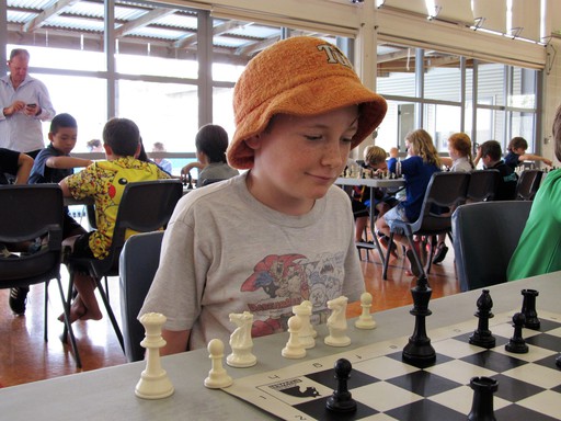 Student enjoying Chess Power cluster tournament
