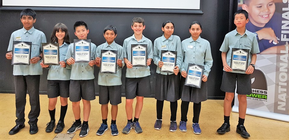Chess Power Teams National finals 2018 Intermediate division champions - Mt Roskill Intermediate