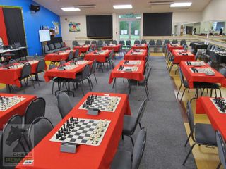 The Tournament Hall is ready for the exciting day ahead