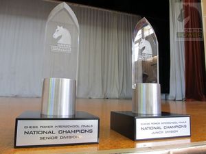 Chess Power Interschool National Finals trophys