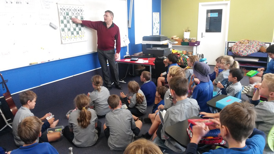 Chess coaching in progress