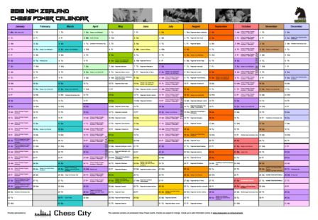 2018 NZ Chess Power Calendar