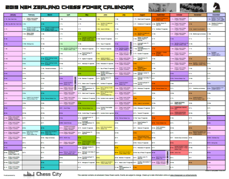 2019 NZ Chess Power Calendar