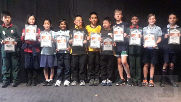 Junior Division Credit Award Winners - Chess Power National Interschools Finals 2015