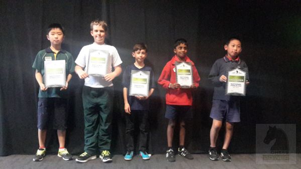 Junior Division Excellence Award Winners - Chess Power National Interschools Finals 2015