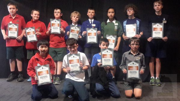 Intermediate Division Credit Award Winners - Chess Power National Interschools Finals 2015
