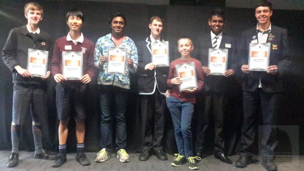 Senior Division Credit Award Winners - Chess Power National Interschools Finals 2015