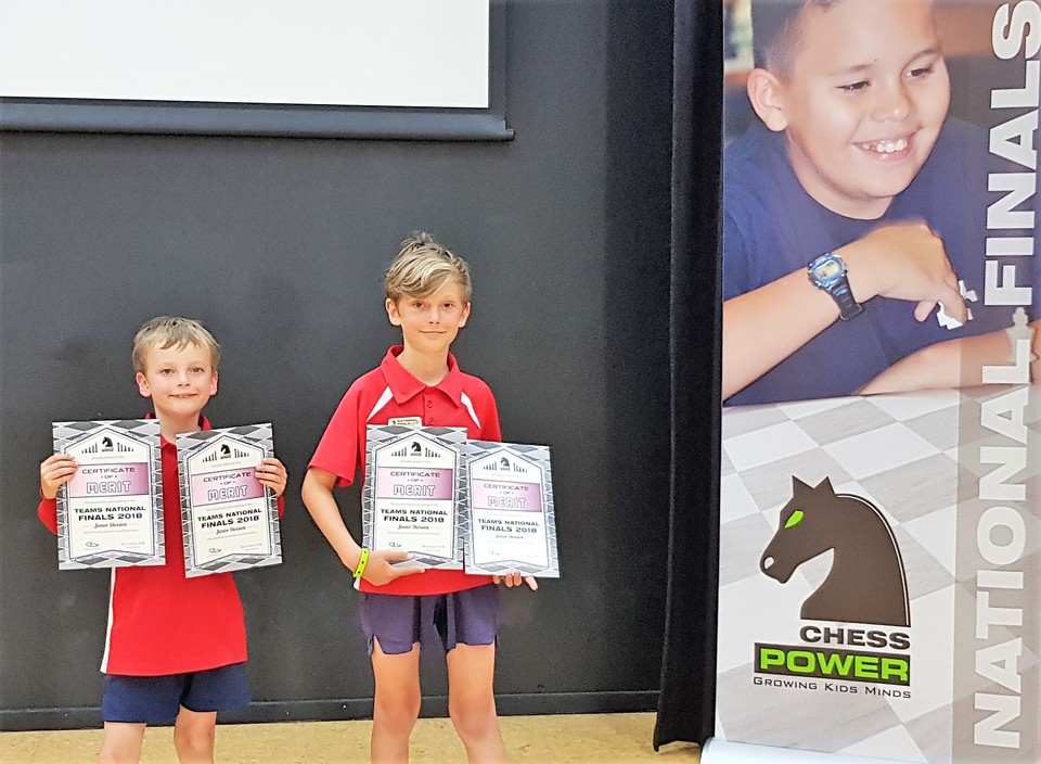 Chess Power Teams National Finals 2018 merit award winners