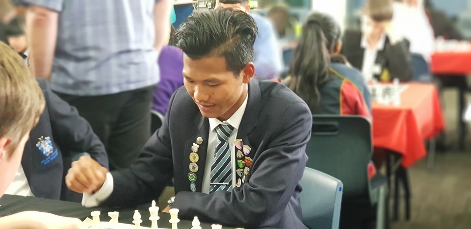 Bawi Tlumang from Nelson College advertises almost the full Chess Power badge system