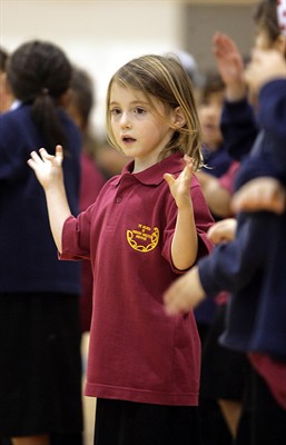 Rangeview Intermediate student performing Kapa Haka