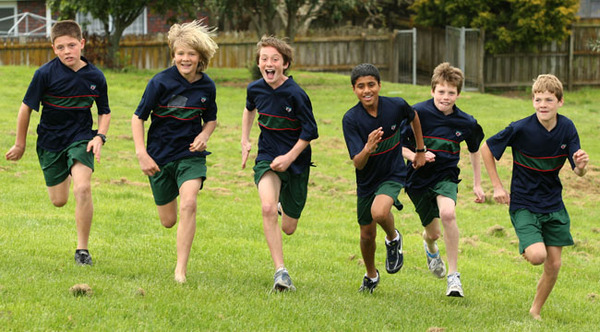 Somerville Intermediate - boys running in Eastern Zone Cross Country Championships